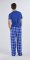 Boxercraft Men's Harley Carnegie Electric Blue Plaid Flannel Pajama Pant