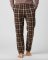 Boxercraft Men's Harley Varsity Espresso/Brown/Natural Plaid Flannel Pajama Pant
