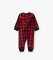 Little Blue House by Hatley Red Buffalo Plaid Baby Hooded Fleece Jumpsuit
