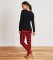 Little Blue House by Hatley Women's Red Buffalo Plaid Sleep Leggings in Red