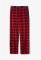 Little Blue House by Hatley Men's Red Buffalo Plaid Cotton Jersey Pajama Pant