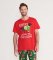 Little Blue House by Hatley Men's Woofing Christmas Tee in Red
