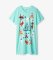 Little Blue House by Hatley Yoga Pawsitions Cotton Sleepshirt in Aqua Splash