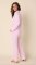 The Cat's Pajamas Women's Heritage Stripe Pima Knit Cotton Classic Set in Pink