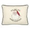 Ho Ho Ho Merry Christmas Cream Embroidered Gift Pillow