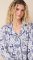 The Cat's Pajamas Women's Holly Jolly Pima Knit Cotton Classic Pajama Set in Blue