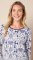 The Cat's Pajamas Women's Holly Jolly Pima Knit Cotton Simple Set in Blue