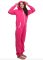 Big Feet Pajamas Adult Hooded One Piece Jumpsuit in Hot Pink