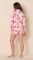 The Cat's Pajamas Women's Idle Hours Pima Knit Cotton Long Sleeve Short Set