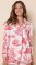 The Cat's Pajamas Women's Idle Hours Pima Knit Cotton Long Sleeve Short Set