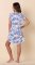 The Cat's Pajamas Women's Idle Hours Pima Knit Cotton Short Sleeve Sleepshirt in Blue