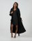 Kashwére Signature Shawl Collared Robe in Black