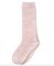 Kashwére Ribbed Heathered Blush/White Lounge Socks