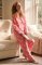 PJ Salvage Keep Smiling Classic Flannel Pajama Set in Hot Pink