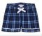 Boxercraft Youth Navy/Colmbia Poly Flannel Plaid Flannel Lounge Shorts