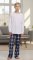 Boxercraft kids Unisex Navy/Silver Plaid Poly Flannel Lounge Pant