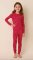 The Cat's Pajamas Kids Red Confetti Dot Pima Knit Cotton Pajama Set