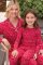 The Cat's Pajamas Women's Red Confetti Dot Pima Knit Cotton Classic Pajama Set