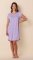 The Cat's Pajamas Women's  Lilac Confetti Dot Pima Knit Cotton Short Sleeve Sleepshirt