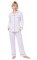 The Cat's Pajamas Women's Confetti Dot Pima Knit Cotton Classic Pajama Set in Lavender