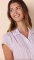 The Cat's Pajamas Women's Classic Stripe Luxe Pima Cotton Short Sleeve Short Set in Lavender