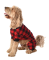 Lazy One Red Plaid Bear Cheeks Onesie FlapJack for Dogs