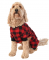 Lazy One Red Plaid Bear Cheeks Onesie FlapJack for Dogs