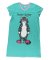 Lazy One Feline Sleepy V-Neck Cotton Nightshirt in Aqua