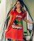 Lazy One Happy Camper V-Neck Cotton Nightshirt in Red