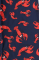 Lazy One Men's Lobster Cotton Pajama Pant in Navy and Red