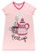 Lazy One Perk Up V-Neck Cotton Nightshirt in Pink