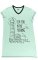 Lazy One Sea You in The Morning V-Neck Cotton Nightshirt in Sea Foam