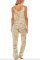 The Lazy Poet Women's Amelie Olive Zebra Linen Pajama Lounge Set