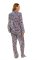 The Lazy Poet Women's Emma Calypso Classic Long Sleeve Cotton Pajama Set