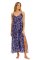 The Lazy Poet Women's Frida Syrus Blue Linen Maxi Slip Dress