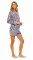 The Lazy Poet Women's Vera Calypso Long Sleeve Cotton Short Set