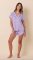 The Cat's Pajamas Women's Lilac Confetti Dot Pima Knit Cotton Short Set