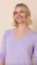 The Cat's Pajamas Women's Lilac Pima Knit Cotton Long Sleeve Sleepshirt