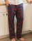 Lazy One Men's Lobster Cotton Knit Pajama Pant in Grey and Red