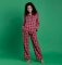 Mahogany Women's Red/Black Plaid Classic Flannel Pajama Set