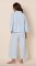 The Cat's Pajamas Women's Mariposa Organic Pima Cotton Wide Leg Pajama Set in Mist