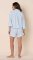 The Cat's Pajamas Women's Mariposa Organic Pima Cotton Long Sleeve Short Set in Mist