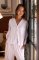 The Cat's Pajamas Women's Mariposa Organic Pima Cotton Wide Leg Pajama Set in Lilac