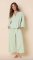 The Cat's Pajamas Women's Mariposa Organic Cotton Wide Leg Pajama Set in Celadon