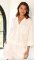 The Cat's Pajamas Women's Mariposa Organic Cotton Long Sleeve Short Set in Cloud