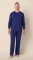 The Cat's Pajamas Men's Pima Knit Cotton Pullover Lounge Set in New Navy