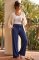 Boxercraft Women's Bamboo Jersey Wide Leg Lounge Pant in Navy