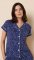The Cat's Pajamas Women's Confetti Dot Pima Knit Cotton Capri Pajama Set in Navy