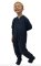 Big Feet Pajamas Kids Navy Fleece One Piece Footy