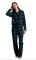 Big Feet Pajamas Women's Flannel Navy & Green Plaid Classic Pajama Set